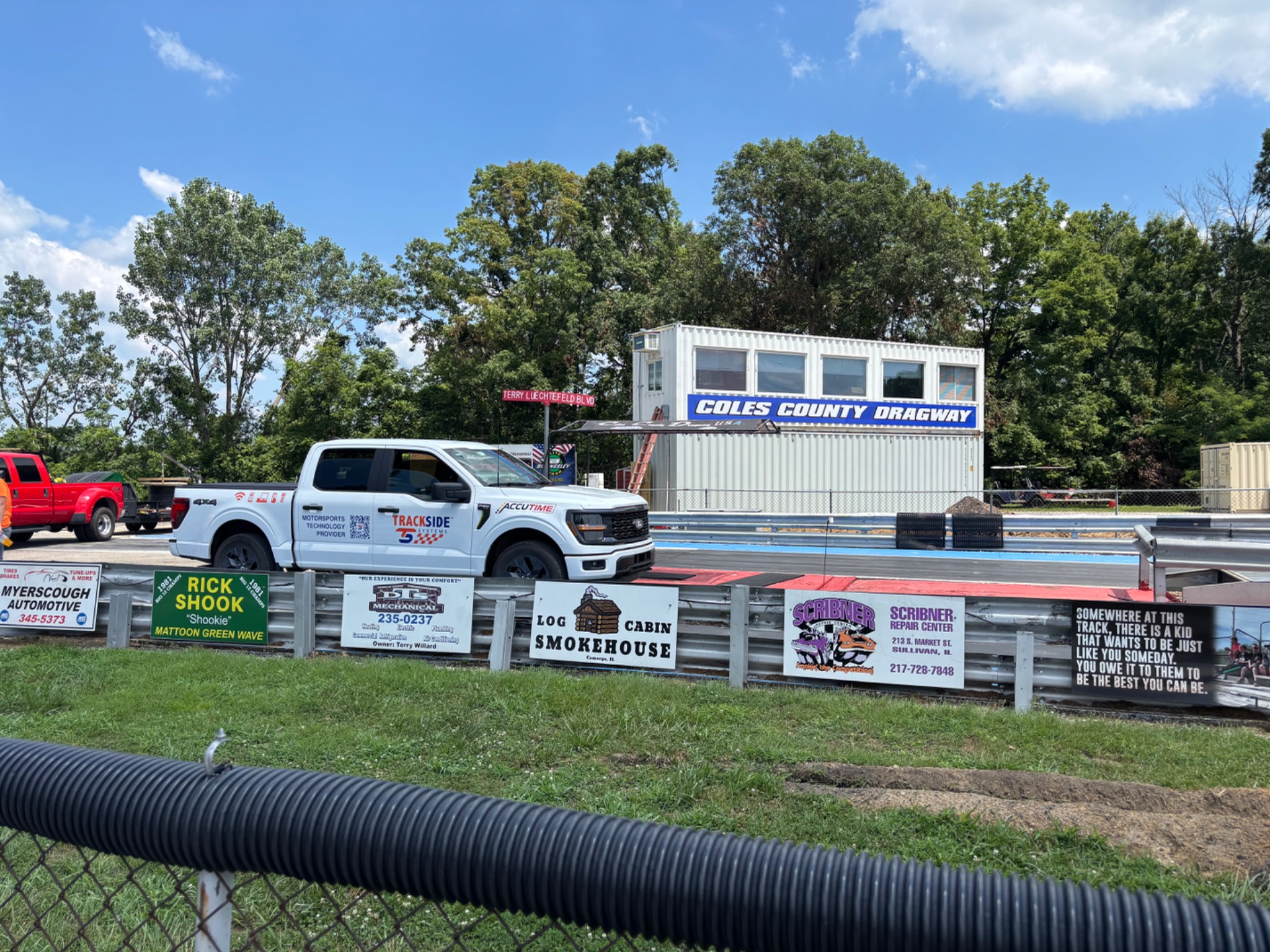 Trackside and Accutime service pickup at Coles County Dragway.