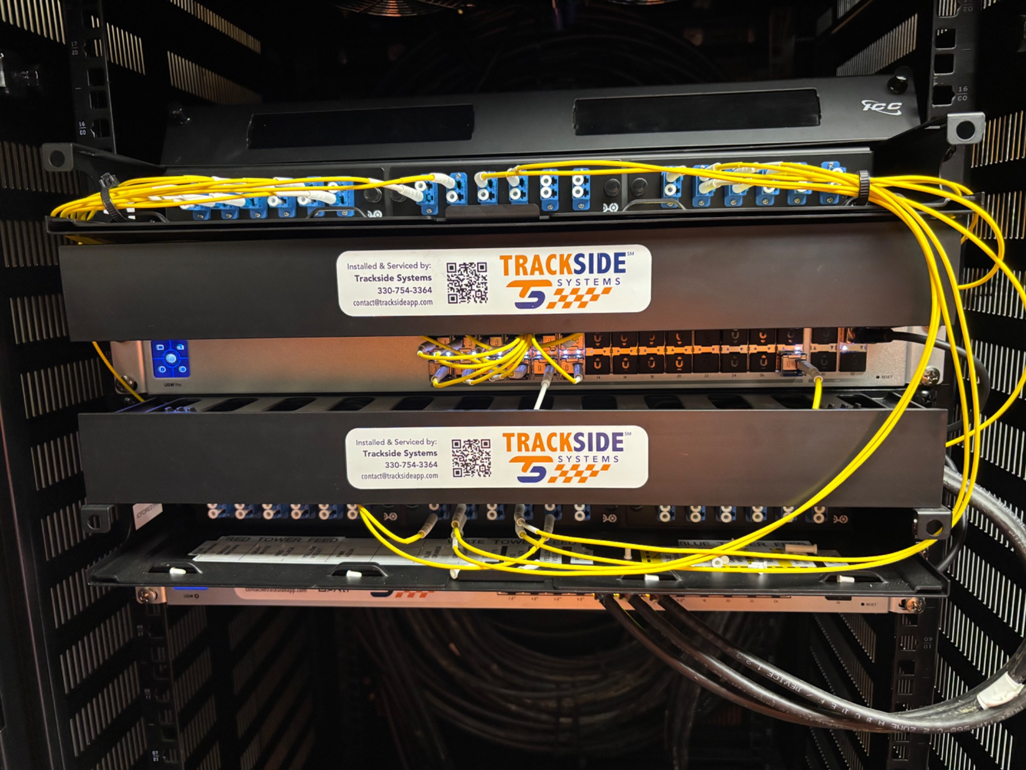 Actual installed Trackside fiber and network equipment.